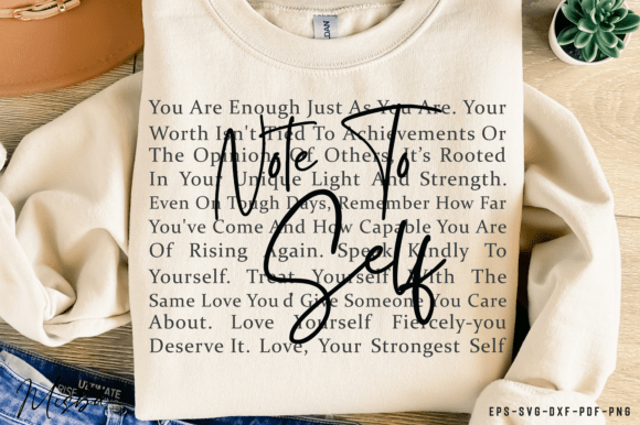 Download Note to Self Words SVG PNG, Mental Health - Premium Resources