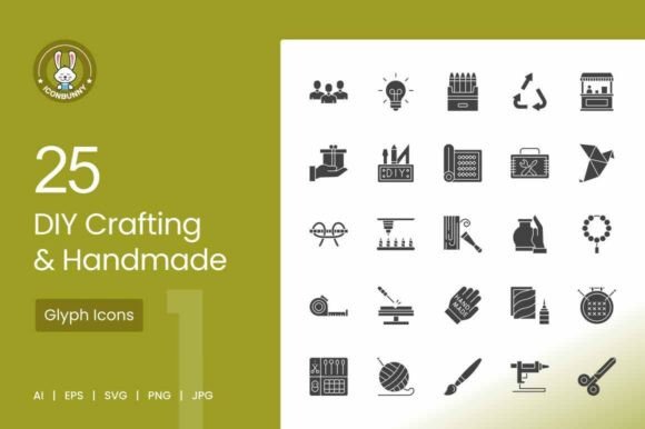 Download 25 DIY Crafting &amp; Handmade Icons - Diy crafting Collection
